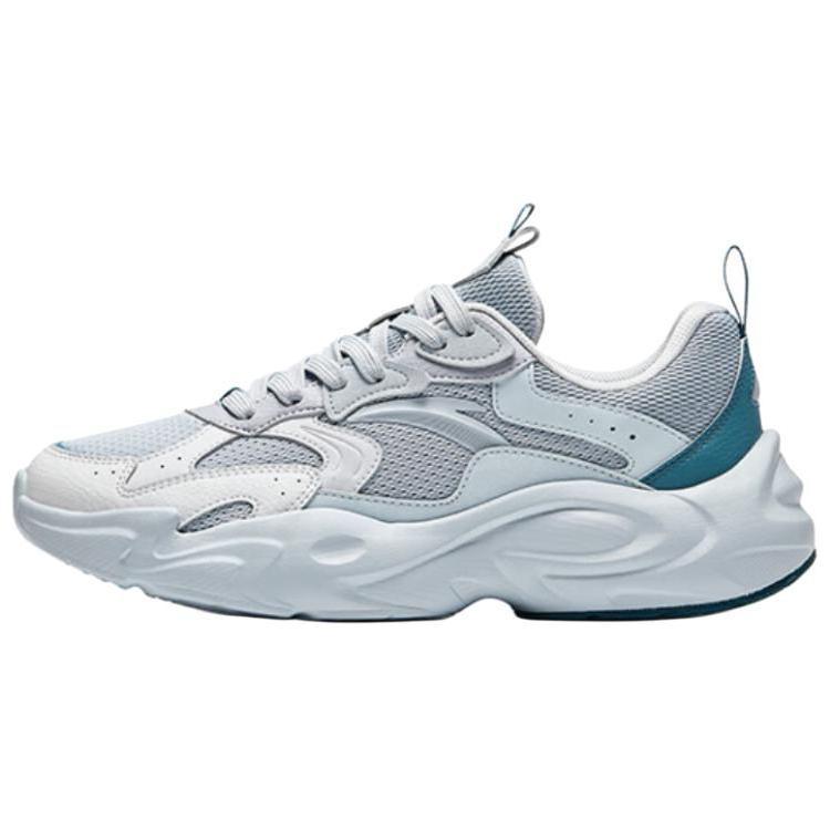 Anta Walker Cushioned Slip Resistant Abrasion Resistant Low Top Casual Shoes Men's Gray Blue