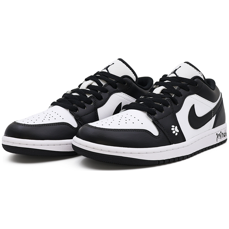 Jordan Air Jordan 1 Low 'White Black' Slip-Resistant Low-Top Vintage Basketball Shoes Men's White Black купить в интернет-магазине Yoocart с быстрой доставкой по России.