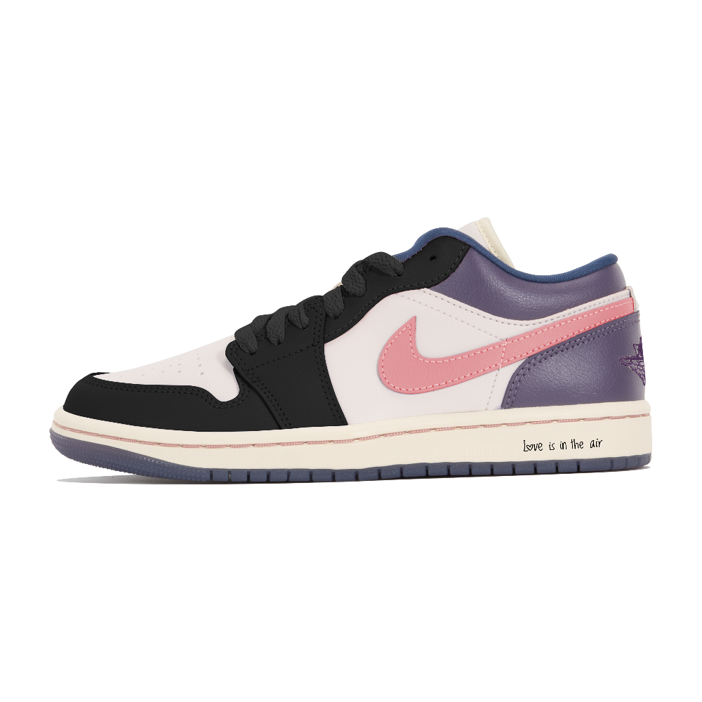 Jordan Air Jordan 1 Vintage Basketball Shoes Women's Low Top Black Pink