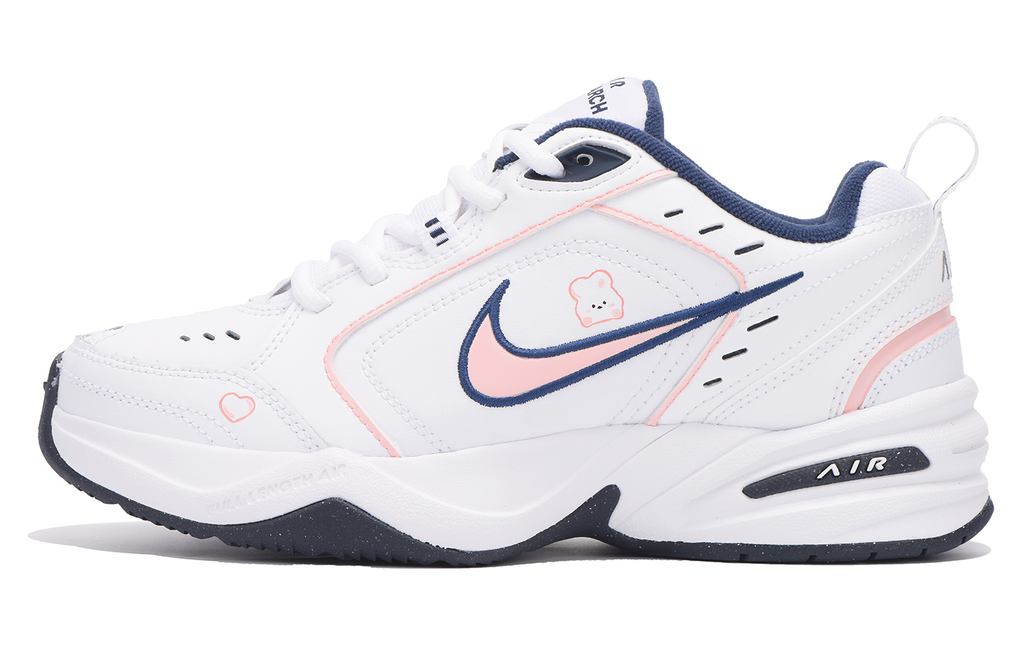 Nike Air Monarch 4 Anti-Slip And Wear-Resistant Height Increasing Low-Top Chunky Sneakers Unisex Pink Blue White купить в интернет-магазине Yoocart с быстрой доставкой по России.
