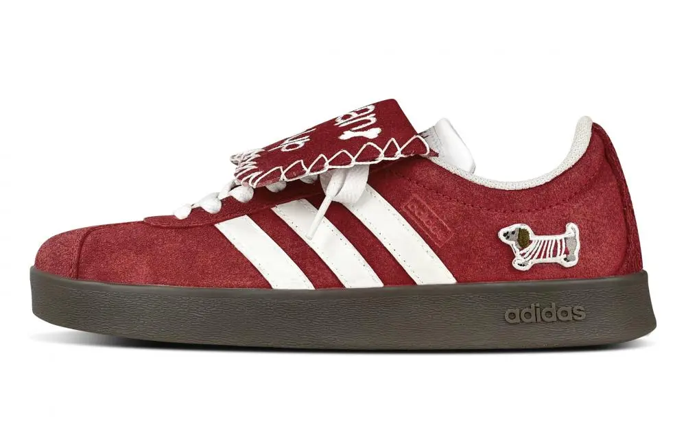 Adidas VL COURT 2.0 Sausage Cushioning, Wear Resistant Low Top Skateboard Shoes Women's Red