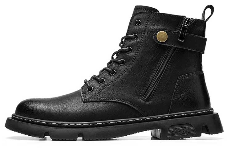 Jeep Martin Boots Men Black
