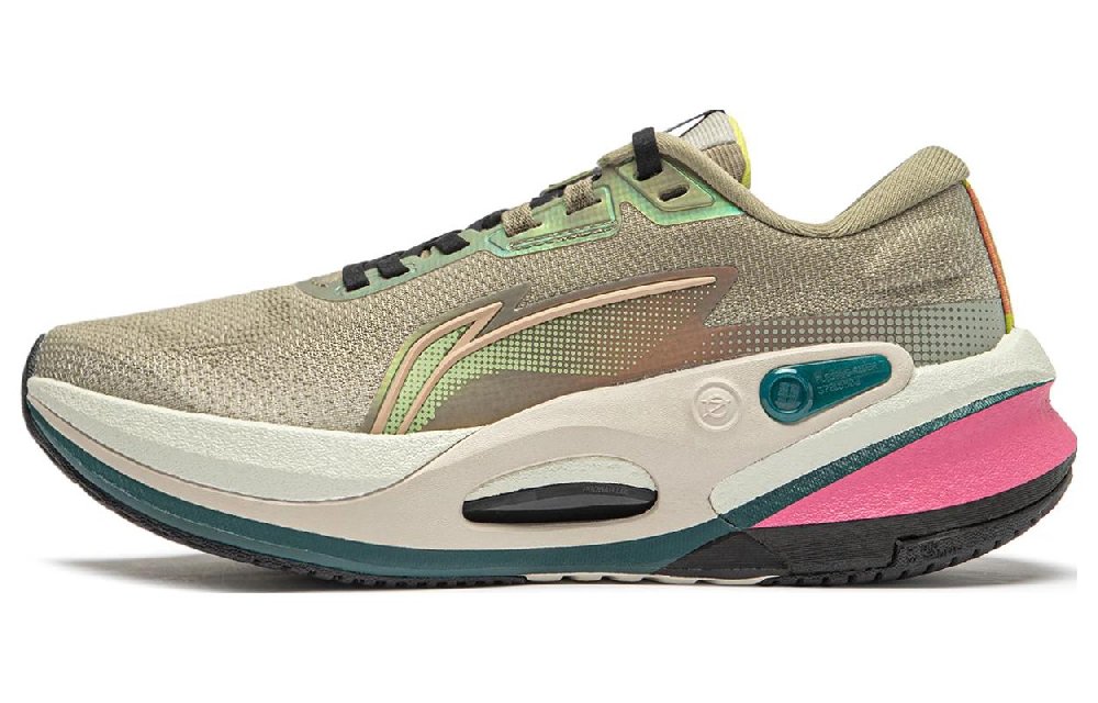 LiNing Furious Rider 7.0 V2 Wear-Resistant Low-Top Running Shoes Women's Green Gray