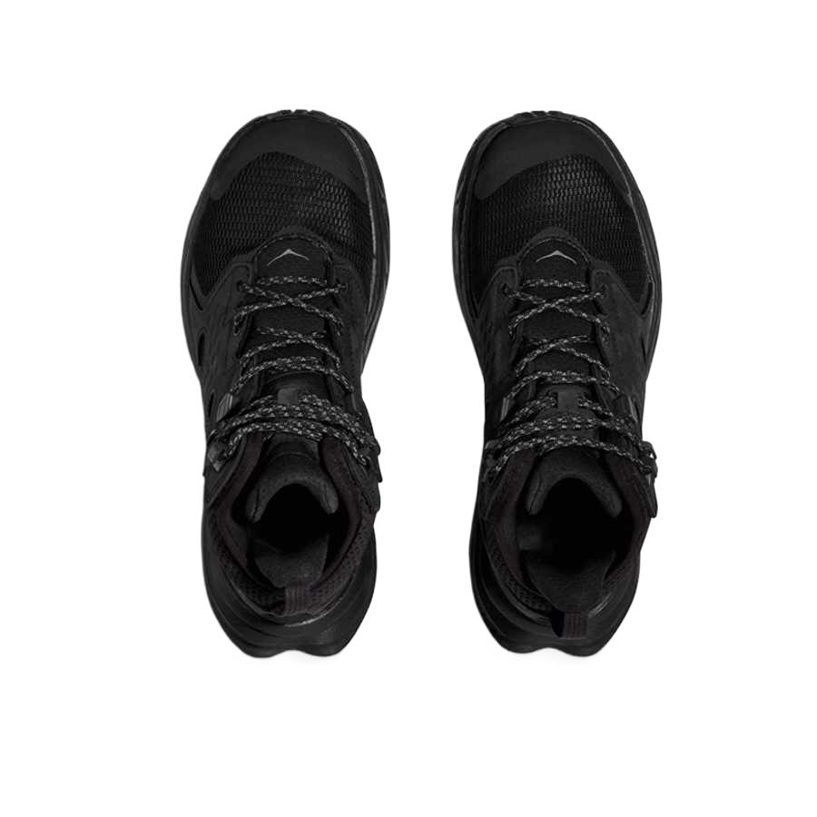 HOKA ONE ONE Anacapa 2 Wear-Resistant Waterproof Breathable Impact-Resistant Grip Mid-Top Trekking Shoes Unisex Black