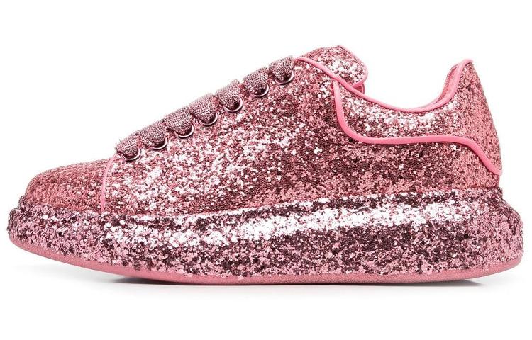 Alexander McQueen Larry Oversize Glittered Sneakers 'Rose Pink' Women's