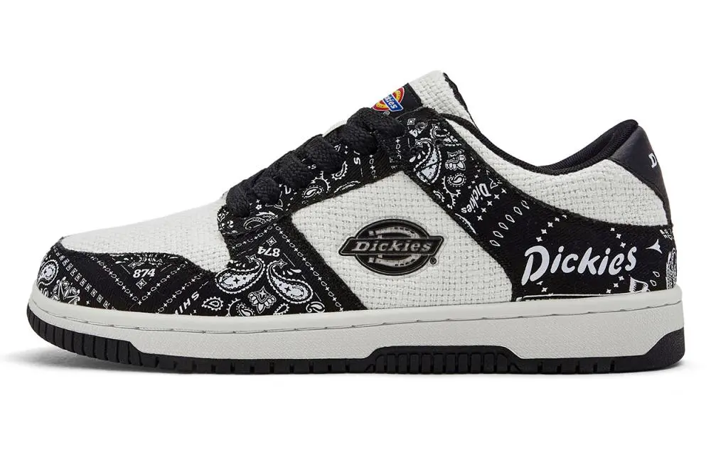Dickies Low Top Skateboard Shoes Men's Black White