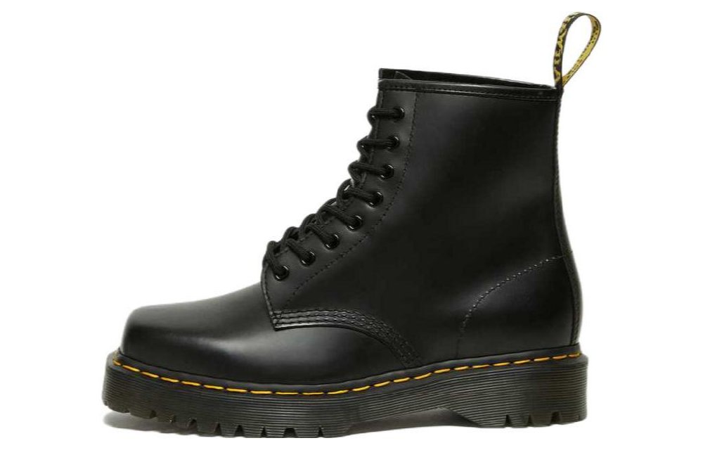 Dr. Martens 1460 Bex Squared Toe Leather Lace Up Boots Black