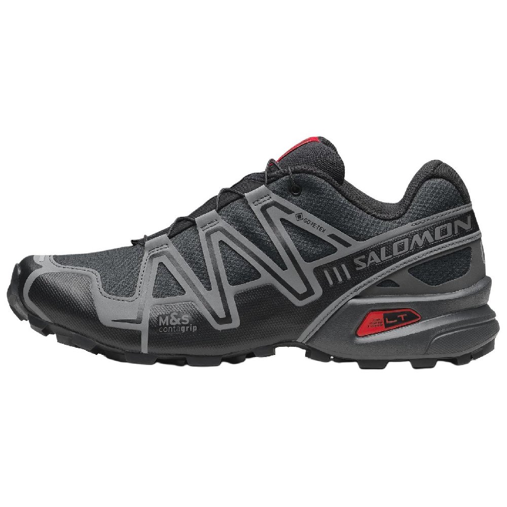 SALOMON Speedcross 3 Anti Slip Wear Resistant Low Top Outdoor Shoes Men's Black Cyan