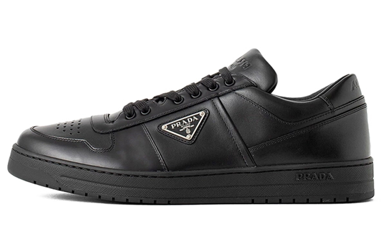 PRADA Wear-Resistant Low-Top Skateboard Shoes Men's Black