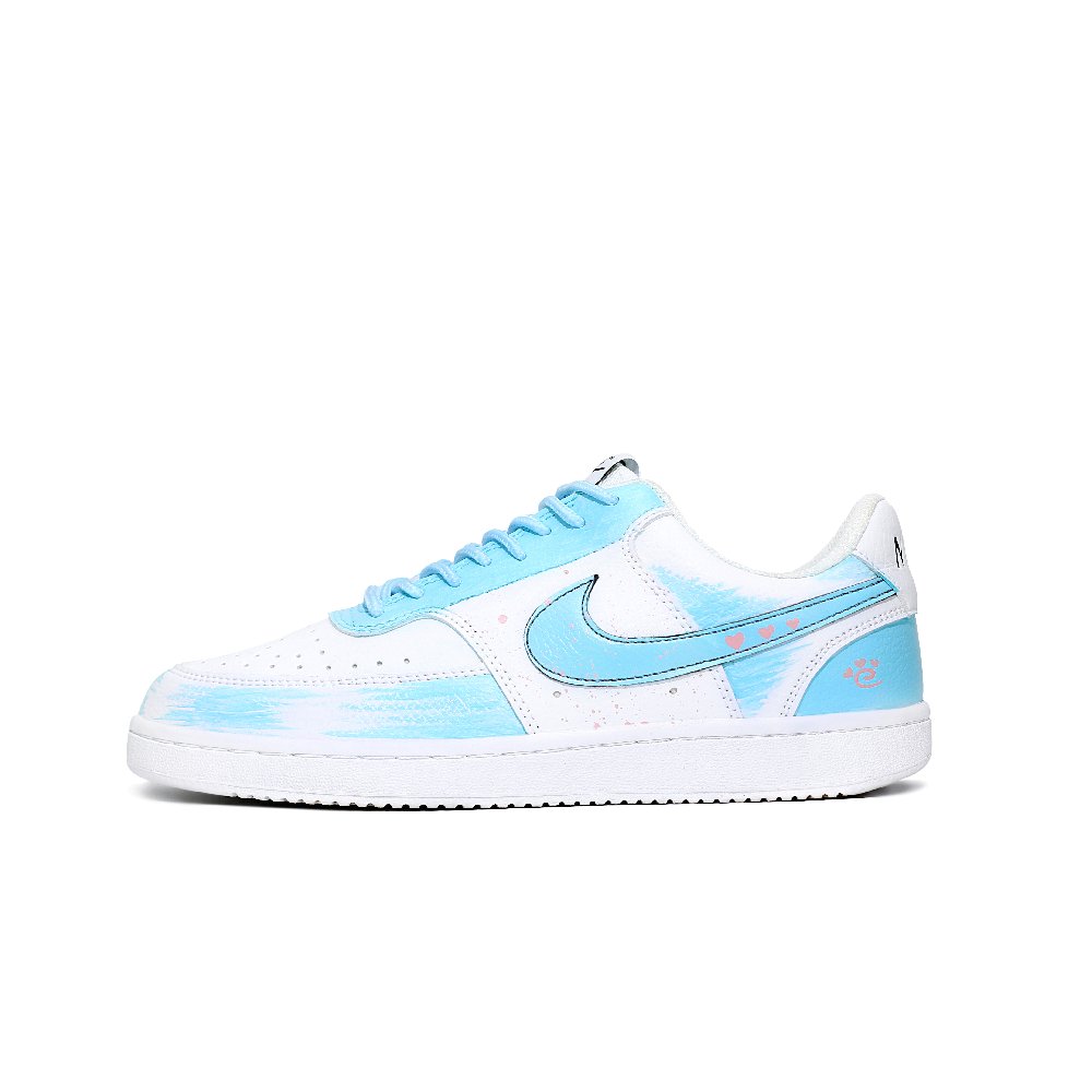 Nike Court Vision Skateboard Shoes Men Low-Top Blue