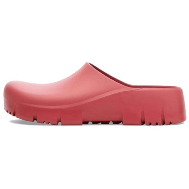 Birkenstock Slip Resistant Closed Toe Slippers Unisex Red Regular Loose Fit