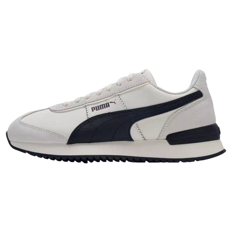 PUMA R78 Retro Cushioning Lightweight Low-Top Casual Shoes Unisex White Black