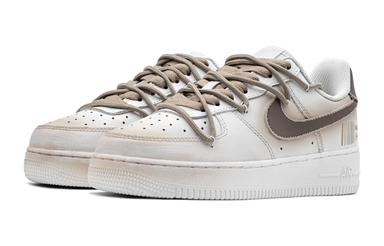 Nike Air Force 1 Low top Skateboard Shoes GS White Brown купить в интернет-магазине Yoocart с быстрой доставкой по России.