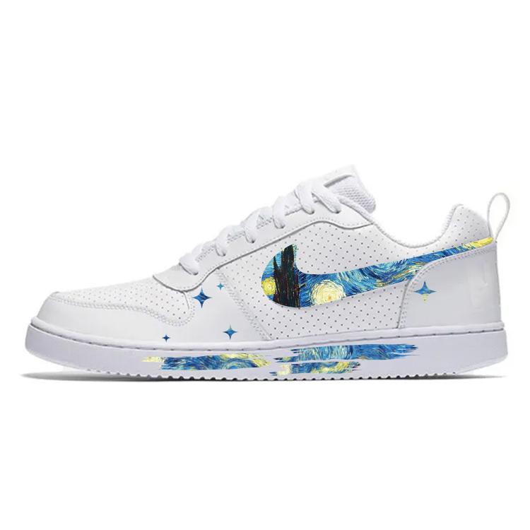Nike Court Borough Anti-Slip Wear-Resistant Low-Top Skateboard Shoes Men's Ivory