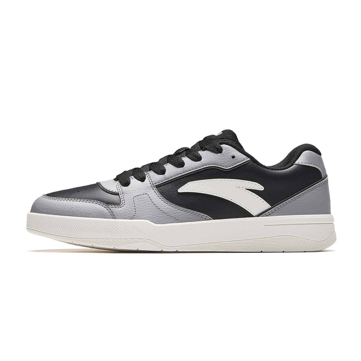 Anta Road Punches Wear resistant And Lightweight Low top Skateboard Shoes Men's Black Gray