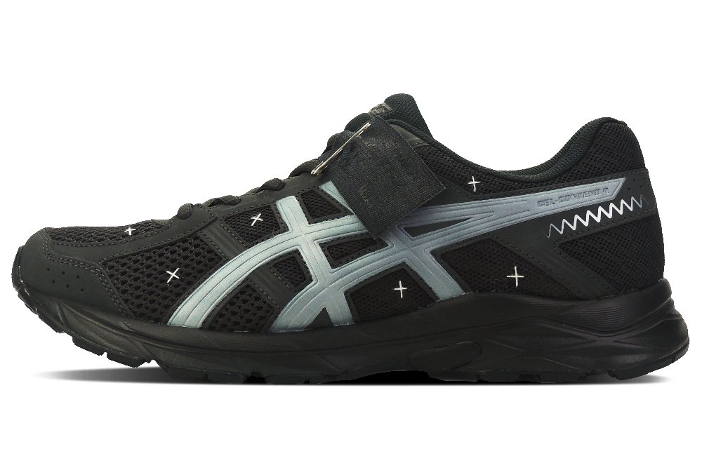 Asics Gel-Contend 4 Anti-Slip Wear-Resistant Low-Top Training Running Shoes Men's Black Silver
