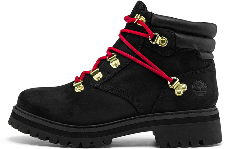 Timberland Holiday Luxe Waterproof Boot 'Black Nubuck Red' Women's