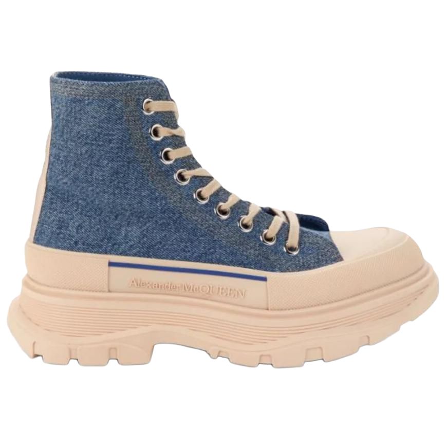 Alexander McQueen Short Martin Boot Women's Blue