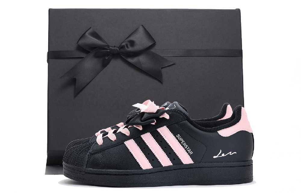 Adidas Originals SUPERSTAR Coverage Abrasion Resistant Low Top Skateboard Shoes Unisex Pink