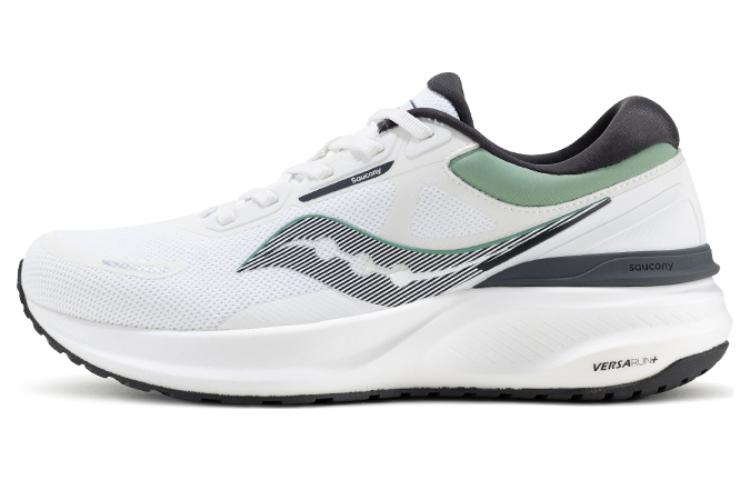 Saucony Anti Slip Wear Resistant Low Top Training Running Shoes Men's White Black Green