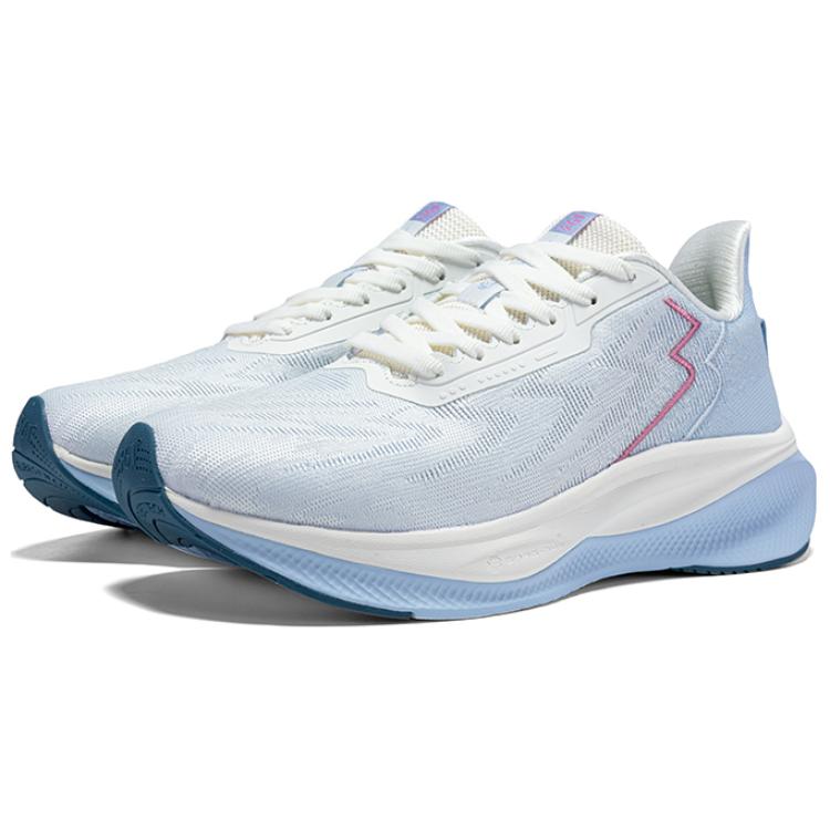 361° Abrasion-Resistant Cushioning Low-Top Casual Running Shoes Women's White Blue
