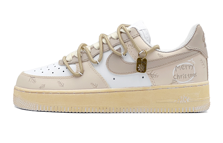 Nike Air Force 1 Air Force 1 Winter Sunshine Anti-Slip Wear-Resistant Low-Top Skateboard Shoes Women's Light Brown