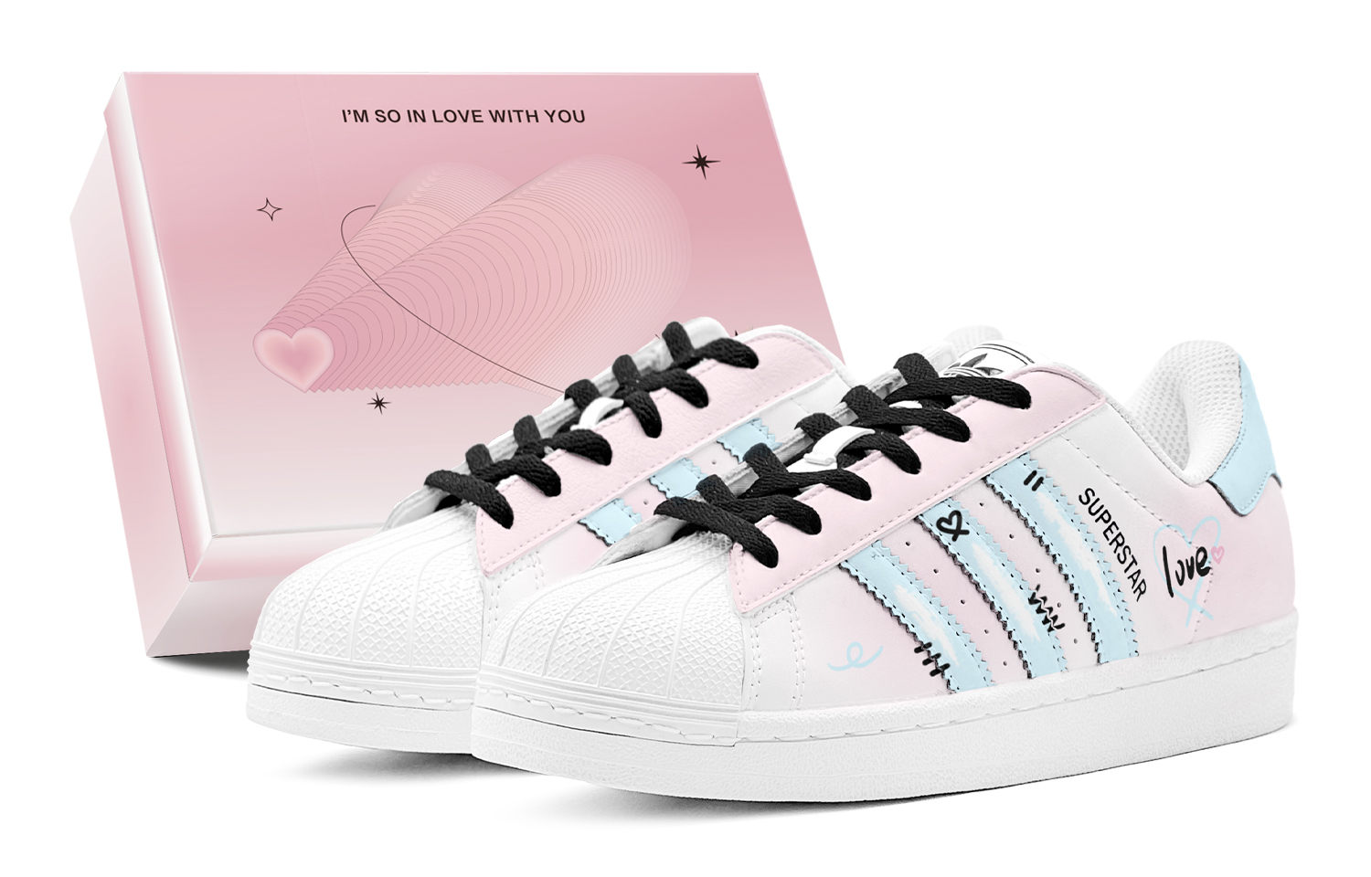 Adidas Originals Superstar 2 Skateboard Shoes Women's Low top Pink