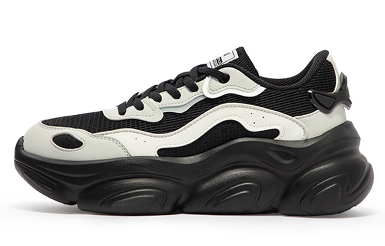 361° Moe Claws Anti-Slip And Wear-Resistant Breathable Low-Top Casual Shoes Women's Black Gray