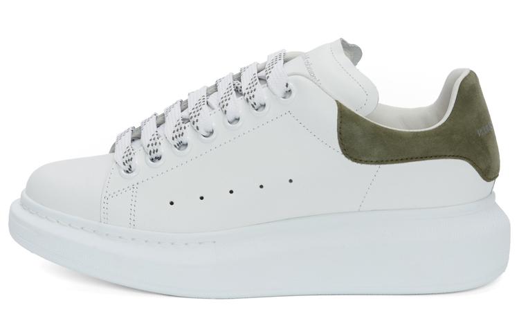Alexander McQueen Oversized Sneaker 'White Khaki Green Suede' Women's