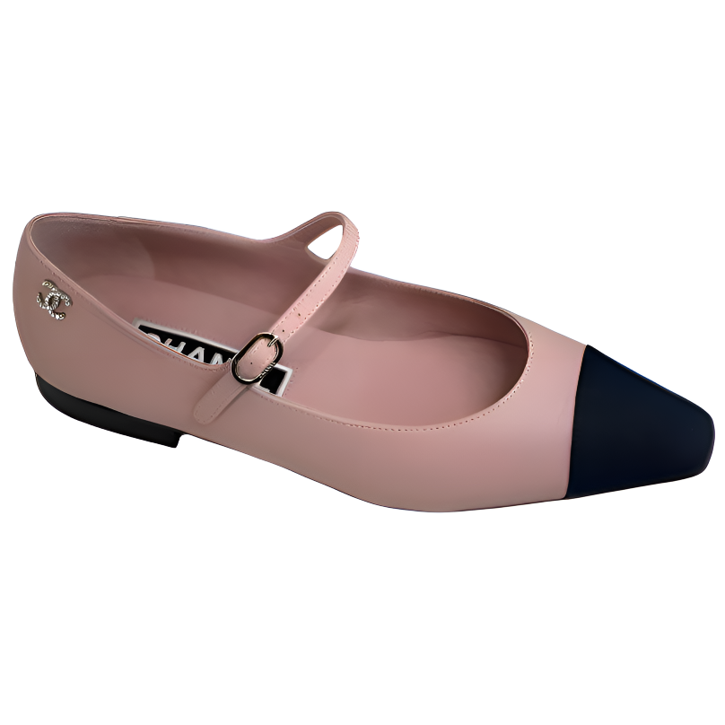CHANEL 24P Flat Mary Jane Shoes Women's Pink