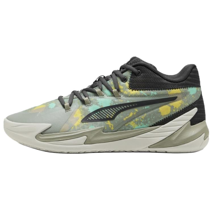 PUMA Dagger Abrasion Resistant Mid Top Basketball Shoes Unisex Green