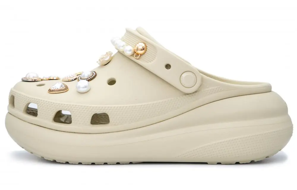 Crocs Crush Clog Button Castle Clogs Women's Bone White