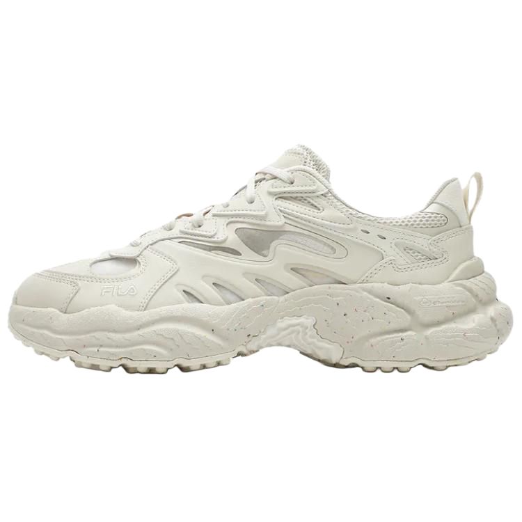 FILA Fern Cushioning Abrasion Resistant Support Low top Chunky Sneakers Men's White Gray