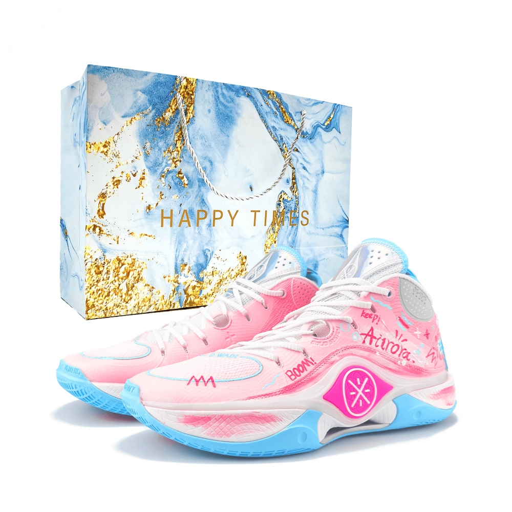 LiNing Wade Shadow 5 Cushioning Impact Resistant Rebound Low top Basketball Shoes Men's Pink