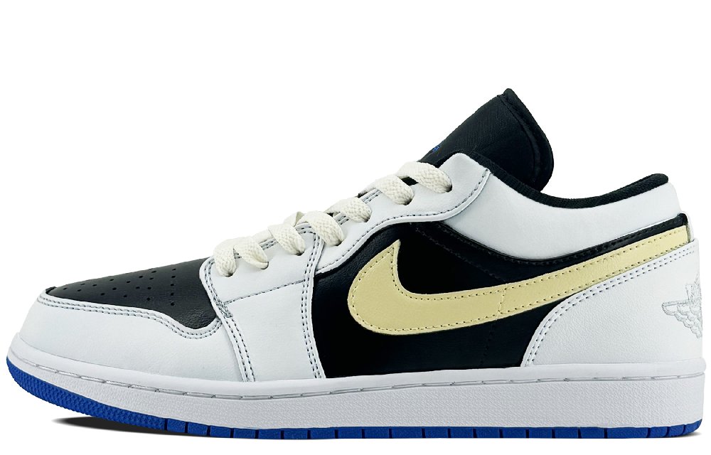 Jordan Air Jordan 1 Anti-Slip Wear-Resistant Low-Top Vintage Basketball Shoes Men's Black White