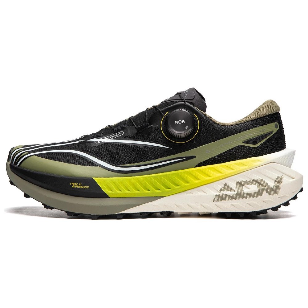 LiNing Dilu Anti-Slip Wear-Resistant Low-Top Casual Running Shoes Men's Black Green