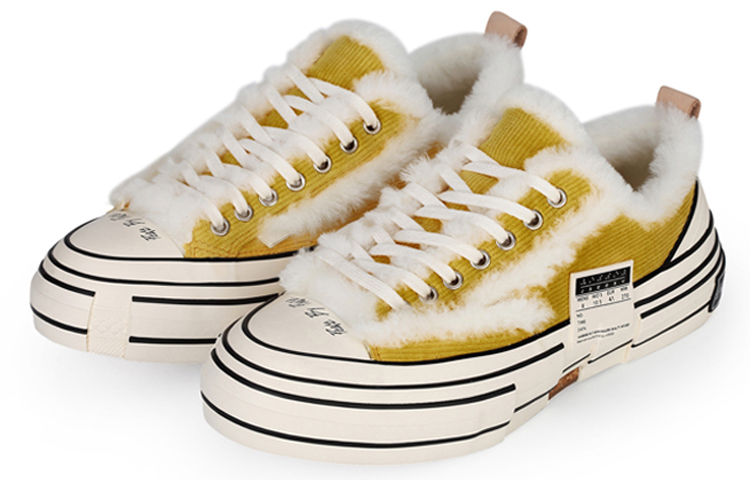 VESSEL Lows Winter Warmers Low-Top Skateboard Shoes Unisex Yellow