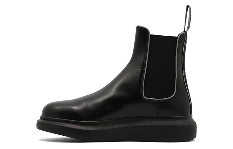 Alexander McQueen Leather Chelsea Boots 'Core Black'