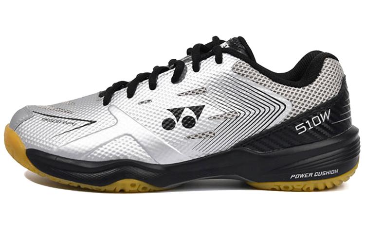YONEX Power Cushion Cushioned Slip-Resistant Breathable Lightweight Rebound Low-Top Badminton Shoes Unisex Black Silver