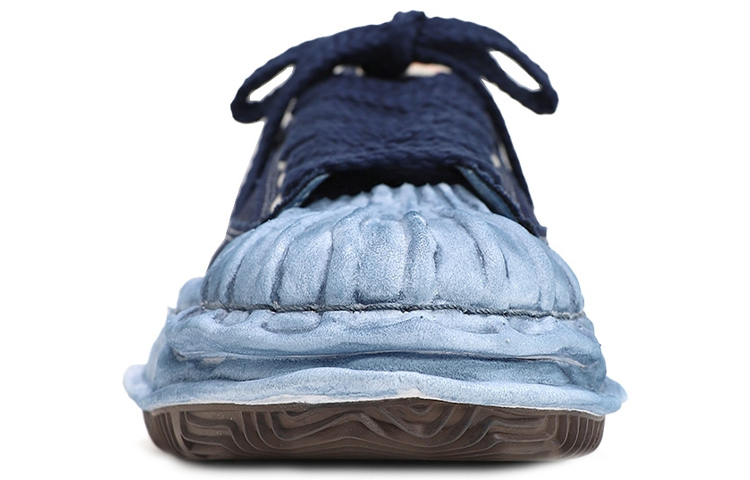 Maison MIHARA YASUHIRO Blakey OG Sole Canvas Low Over Dye Navy купить в интернет-магазине Yoocart с быстрой доставкой по России.