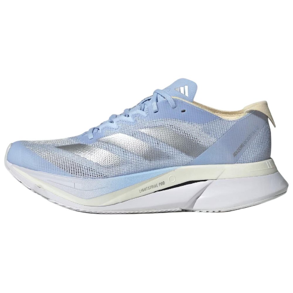 Adidas Adizero Boston 12 Dash Grey Silver Warm Vanilla Women's