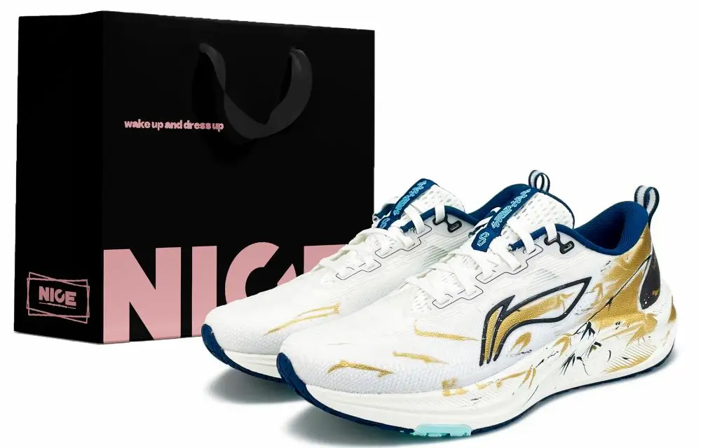 LiNing Red Hare 8 Shock Absorbers Slip Resistant Abrasion Resistant Low top Training Running Shoes Men's White Gold