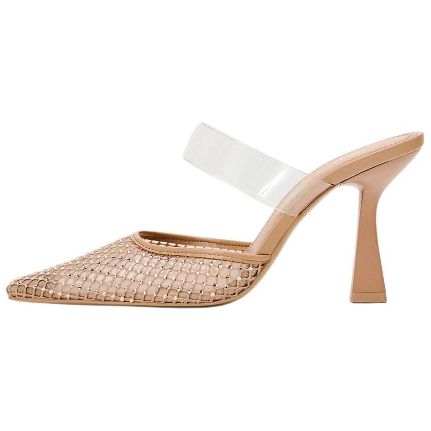 ZARA Wrap-toe Slippers Women's Brown