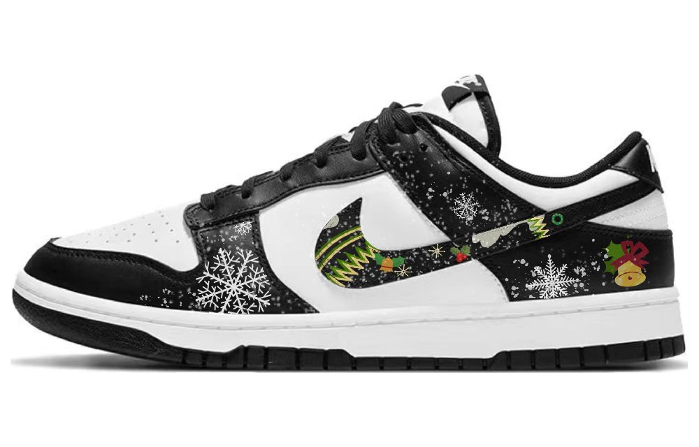 Nike Dunk Anti Slip Wear Resistant Low Top Skateboard Shoes Men's Black White