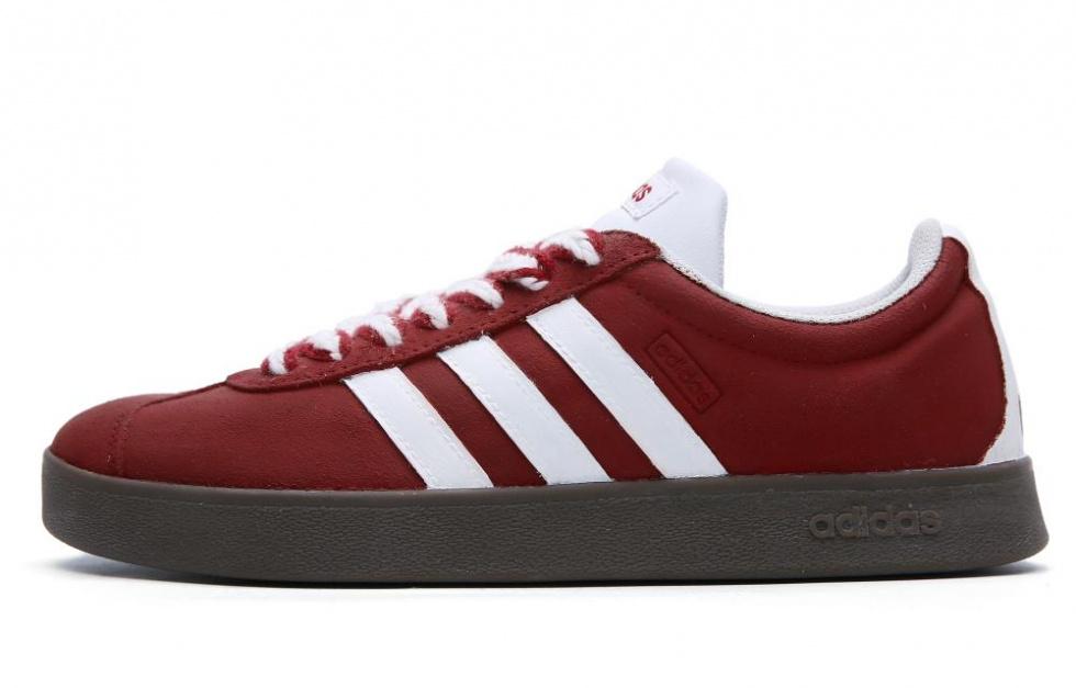 Adidas Neo VL Court 2.0 Anti-Slip Wear-Resistant Low-Top Skateboard Shoes Unisex Red