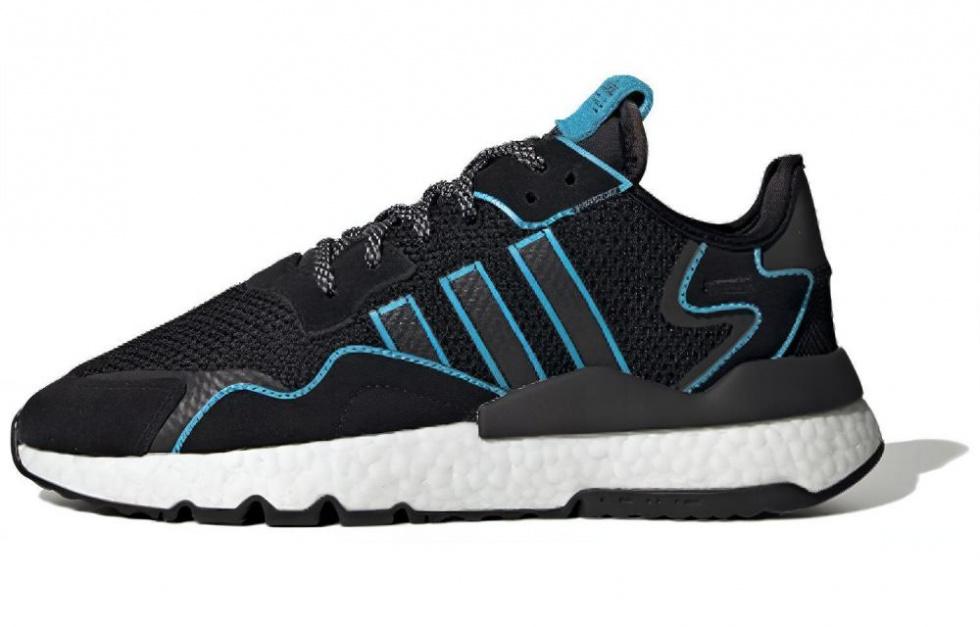 Adidas Nite Jogger Core Black Bright Cyan