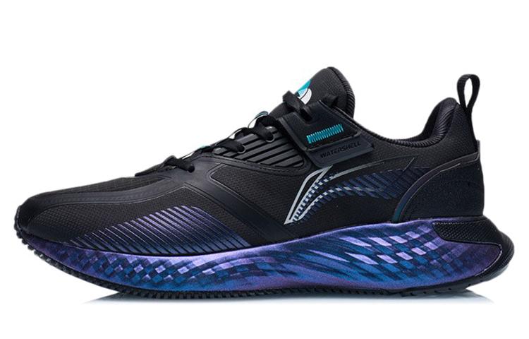 LiNing Cloud Shield Abrasion Resistant Breathable Low Top Running Shoes Men's Black Blue