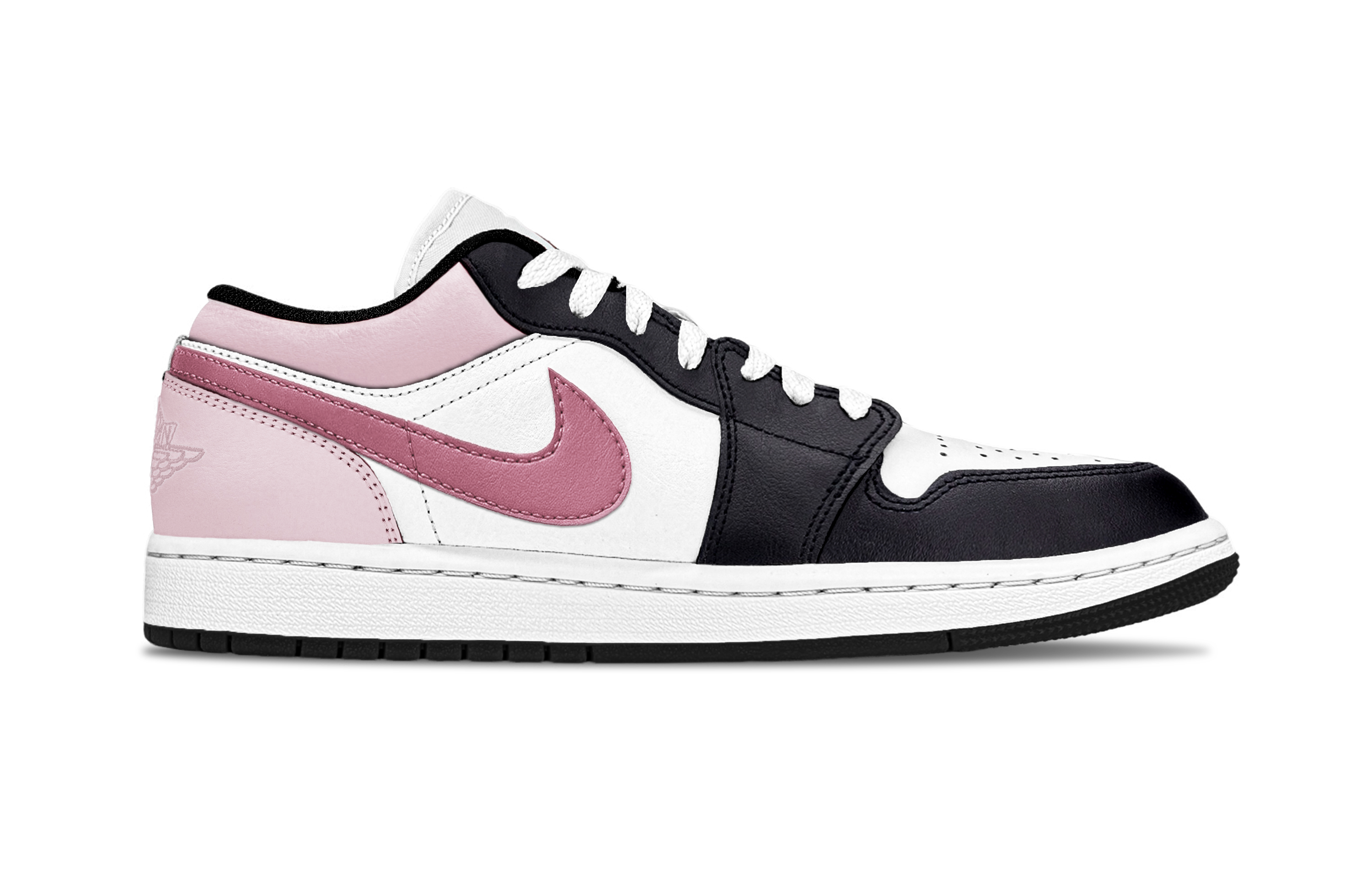 Jordan Air Jordan 1 Raspberry Pink Support Low top Vintage Basketball Shoes Unisex Pink White