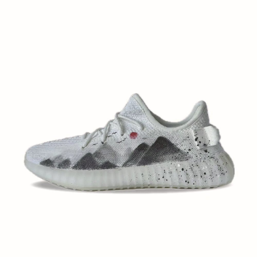 Adidas Originals Yeezy Boost 350 Slip-Resistant Low-Top Casual Shoes Unisex Black White