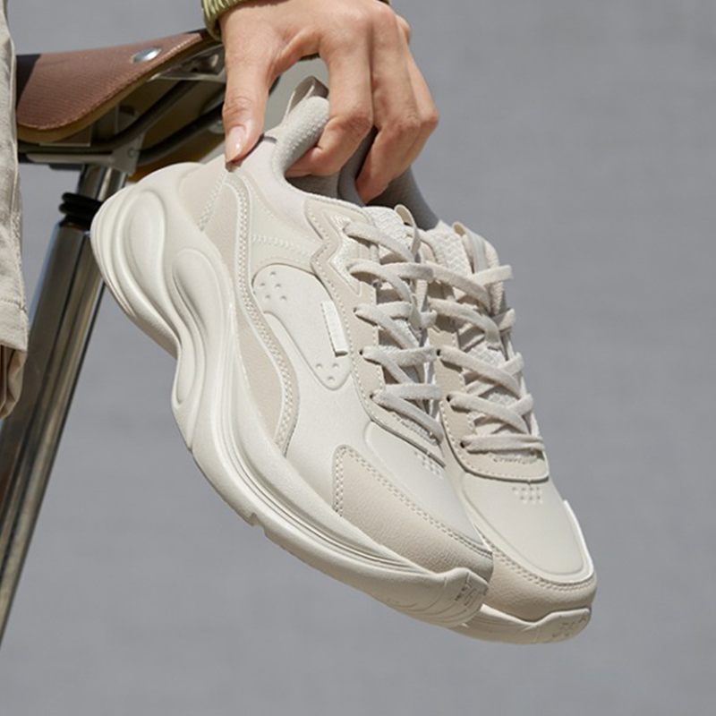 361° Spirit Fox 2.0 Cushioning Abrasion Resistant Breathable Low top Casual Running Shoes Women's Ecru